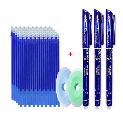55pcs/set Colored Ink Erasable Pen Refills Rods 0.5mm Magic Erasable Gel Pen Washable Handle Office School Writing Stationery ► Photo 1/6