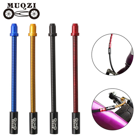 MUQZI 2PCS bicycle V brake brake Bent pipe stainless steel oiling Bendable spring Mountain road folding bike ► Photo 1/6