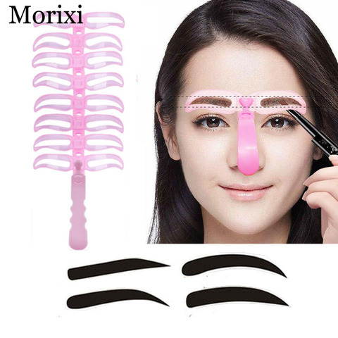 8pcs/set makeup eyebrow stencils professional beauty cosmetic tools grooming eyebrow drawing shaper Template kit AC067 ► Photo 1/6