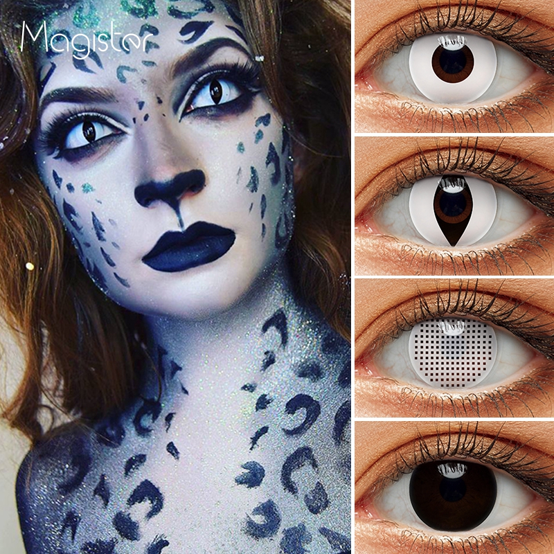 Magister Cosplay Contact Lenses Cat Eye Halloween Contacts White and Black  Colored Contact Lenses for Cosplay Lens for Eyes - Price history & Review |  AliExpress Seller - Magister Official Store 