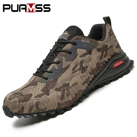Outdoor Men Hiking Shoes 2022 Waterproof Tactical Combat Army Boots Desert Training Sneakers Trekking Shoes Large Size 39-50 ► Photo 1/6