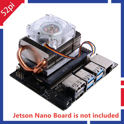 52Pi Ice Tower Cooling Fan Super 7 Colors RGB Changing Light for NVIDIA Jetson Nano Developer Board ► Photo 1/6