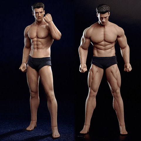 1/12 Scale TM01A TM02A Flexible Male Muscular Man and Sexy Female Full set Body With Head Carving For 6
