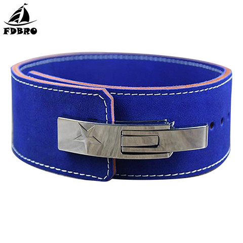 FDBRO 2022 Bodybuilding Weight Lifting Belt Leather Men Lumbar Protection Gym Fitness Training Squats Powerlifting Back  Belt ► Photo 1/6