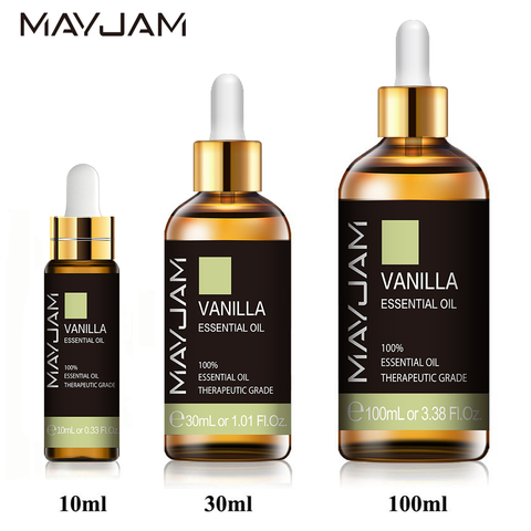 10ml 30ml 100ml MAYJAM Vanilla Essential Oil with Dropper Pure Natural Anti-inflammatory Massage Diffuser Plant Aroma Oil ► Photo 1/6