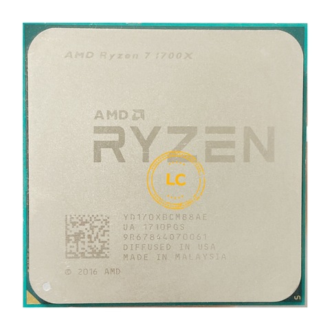 AMD Ryzen 7 1700X R7 1700X 3.4 GHz Eight-Core CPU Processor YD170XBCM88AE Socket AM4 ► Photo 1/2