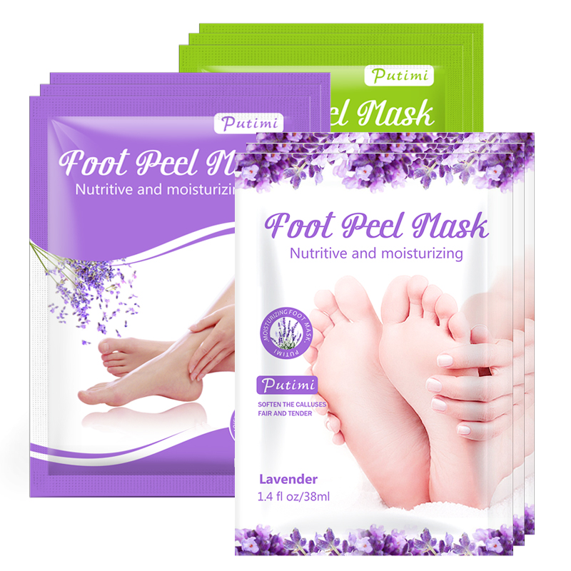 EFERO 3Pair=6PCS Peeling Foot Mask Exfoliating Scrub