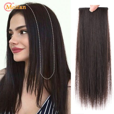 MEIFAN Synthetic Hair Lining Clip In Hair Extension Invisible Seamless Pad High Hair Root Straight Natural Cover Fake Hairpiece ► Photo 1/6