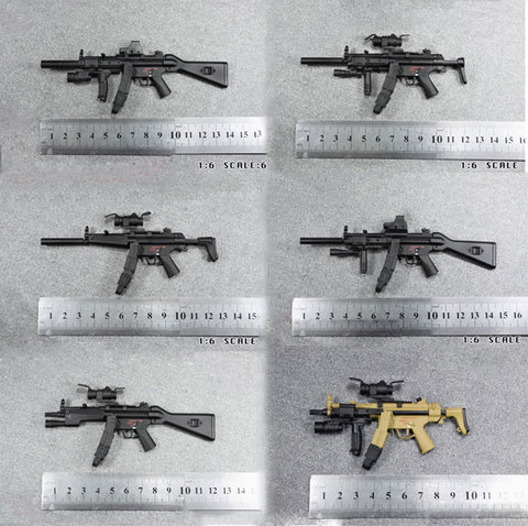 1/6 Scale Army MP5SD5 RAS Gun Models Plastic Static Soldier Military Weapon Series Action Figures Accessories Not Lanchable ► Photo 1/6