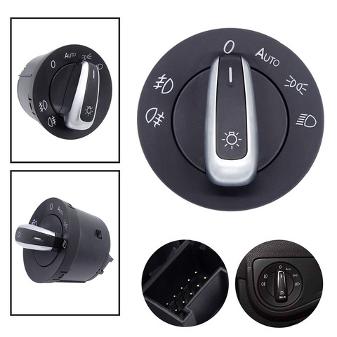 1 Pcs Car Headlight Switch Built-in Auto Light Sensor For Golf Jetta MK5 MK6 GTI Passat B6 B7 CC Touran Tiguan 5ND 941 431 B ► Photo 1/6