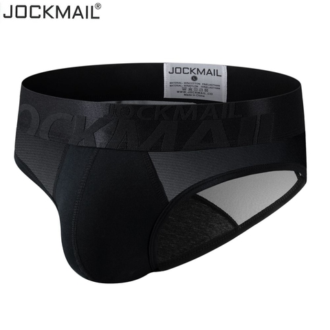 JOCKMAIL Brand New Sexy Men Underwear Briefs Cotton Breathable Low Waist Panties Men Sexi Transparent Homme Jock Straps Gay Slip ► Photo 1/6