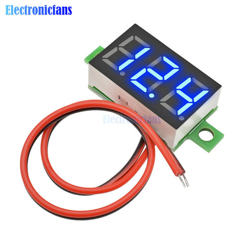 0.36 Inch 3-Digit Display Voltmeter Meter Mini Digital LED Display Voltmeter Blue Panel Voltage Meter DC 4.7~32V ► Photo 1/6