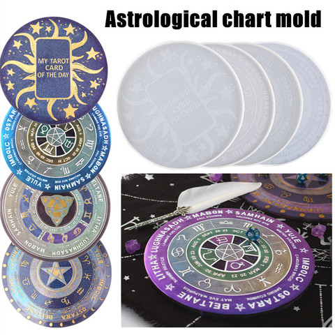 Crystal Epoxy Epoxy Mold Constellation Compass Tarot Divination Silicone Mold For Resin ► Photo 1/6