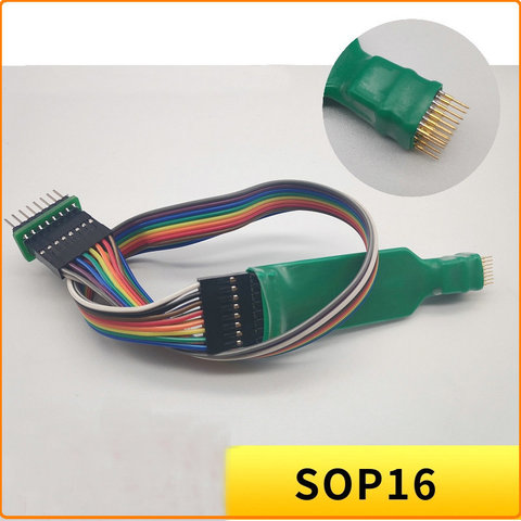 SOP8 / VSOP8 / SOP16 WSON Burn Test Chip Test Probe Pogo Pin Spacing 1.27mm with Cable 30cm ► Photo 1/6