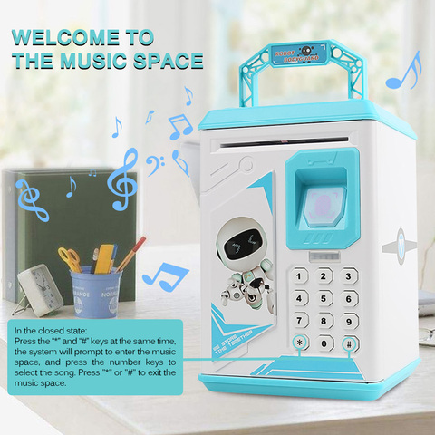Electronic Piggy Bank Safe Box Money Boxes For Children Digital Coins Cash Saving Safe Deposit Mini ATM Machine Kid Gift ATM ► Photo 1/6