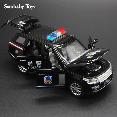 1:32 Alloy Range Rover Police Car Luxury SUV Simulation Police Cars Toys Car Special Music Car With Model Lights Children Gifts ► Photo 1/6