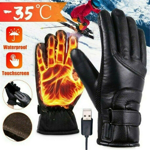 2022 Electric Heated Gloves Motorcycle Street Gear Racing Gloves Snowboard Skiing Gloves Windproof Waterproof Men Women ► Photo 1/1