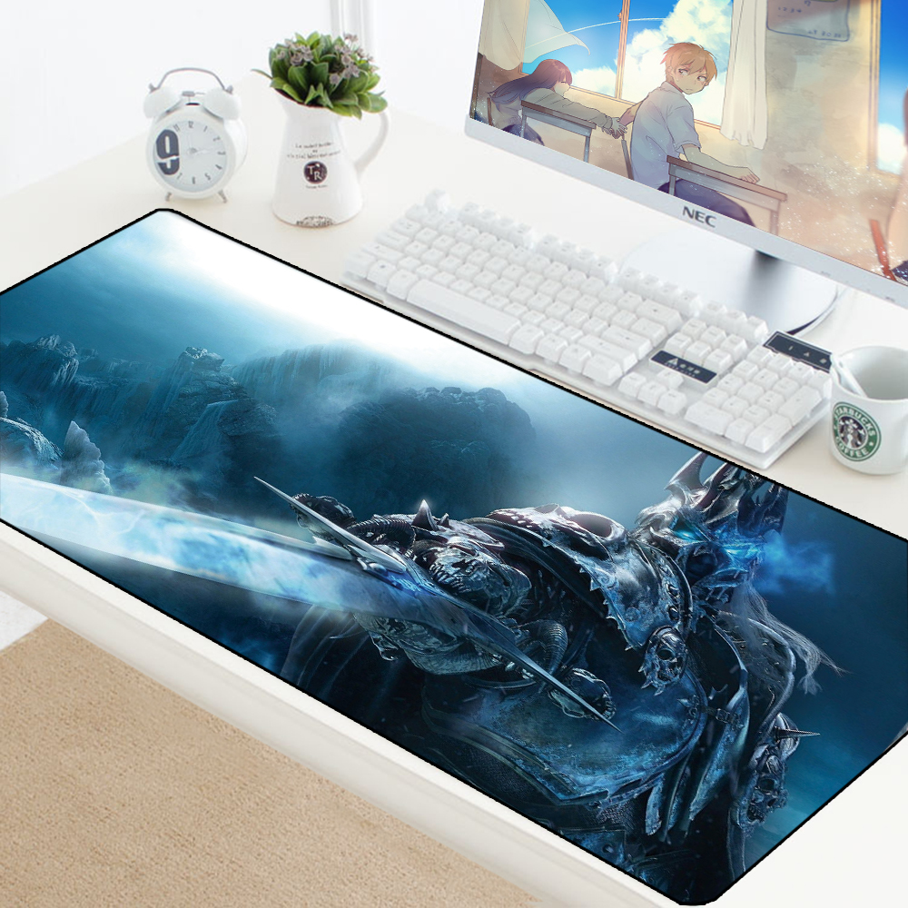 Gaming Mouse Pad Mat For PC Laptop Anti-Slip Extra Large XL Black Blue 60x30cm 