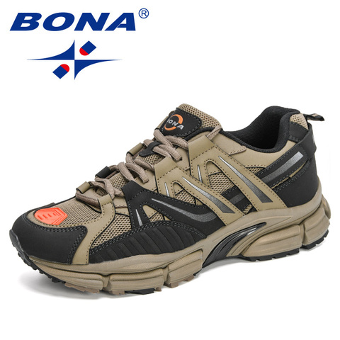 BONA 2022 New Designers Action Leather Running Shoes Men Sneakers Sport Shoes Athletic Walking Jogging Footwear Man Trainers ► Photo 1/6