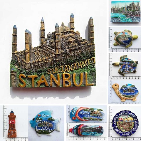 Turkey Istanbul Fridge Magnet Souvenir Turquia Bodrum Alanya Kemer 3d Tourism Magnets Home Decor Refrigerator Magnets Gift Ideas ► Photo 1/6