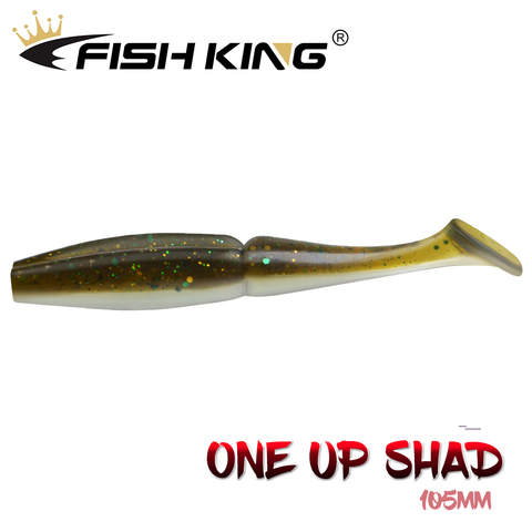 FISH KING One Up Shad Fishing Lure Soft Baits 105mm/11g Silicone Wobbler Bass Bait Artificial Fishing soft Lure Leurre Souple ► Photo 1/6