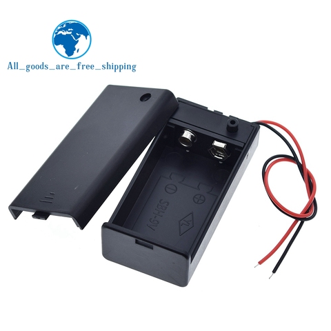 Hot  9V Battery Storage Case Plastic Box Holder With Leads ON/OFF Switch DEC22 DIY ► Photo 1/6