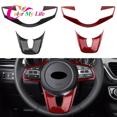 Color My Life ABS Car Steering Wheel Buttons Protection Cover Trim Fit for Kia Forte K3 2022 Accessories ► Photo 1/6