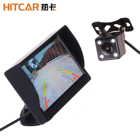 Car Truck Bus 4.3 Inch 12V 24V HD LED Stand Monitor Screen with Rear View Reverse Backup Camera Parking Kit Combo ► Photo 1/6