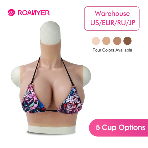 Roanyer Breast Forms Realistic Fake Boobs for Crossdresser Drag Queen Shemale Transgender Crossdressing B C D E F G H Cup ► Photo 1/6