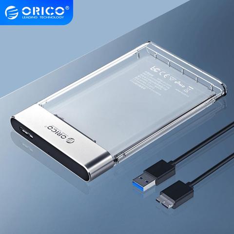 ORICO HDD Case New 2.5 inch Transparent Add Metal SATA to USB 3.0 Hard Disk Case Tool Free 6Gbps Support 4TB UASP Case Hd Box ► Photo 1/6