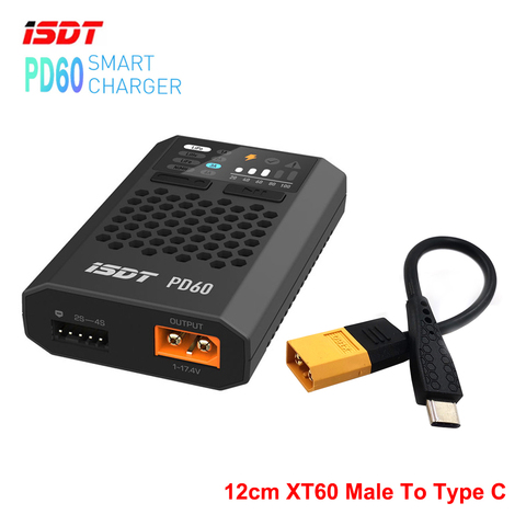 ISDT PD60 60W  Lipo Battery Balance Charger Type-C Input For Lipo LiHV LiFe NIMH/Cd Battery For RC Car Racing Drone ► Photo 1/6