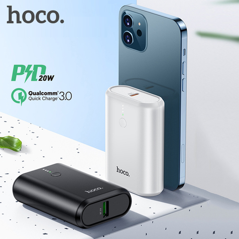 hoco QC3.0+PD 20W Power Bank 10000mAh Portable External Battery Charger fast Charger Powerbank for iPhone 12 Pro Max 11 Xiaomi ► Photo 1/6