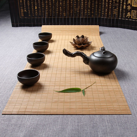 Bamboo Table Runner Placemat Tea Mats Pad Ceiling Decor Divider Curtain Home Cafe Restaurant Decoration ► Photo 1/6