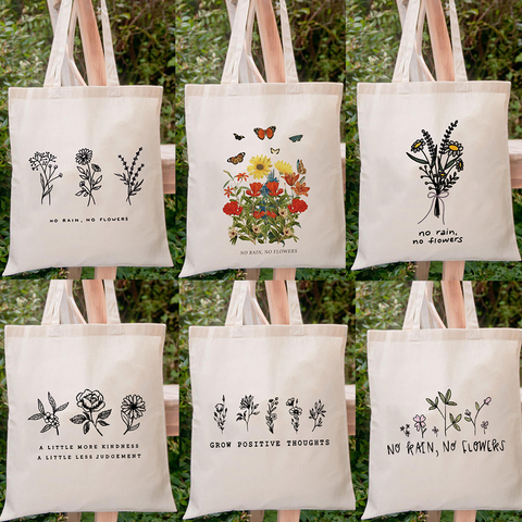 Buy Online Harajuku No Rain No Flowers Ladies Shopper Bags Handbag Flower Aesthetic Graphic Canvas Shopping Bags Totes Large Capacity Alitools harajuku no rain no flowers ladies shopper bags handbag flower aesthetic graphic canvas shopping bags totes large capacity