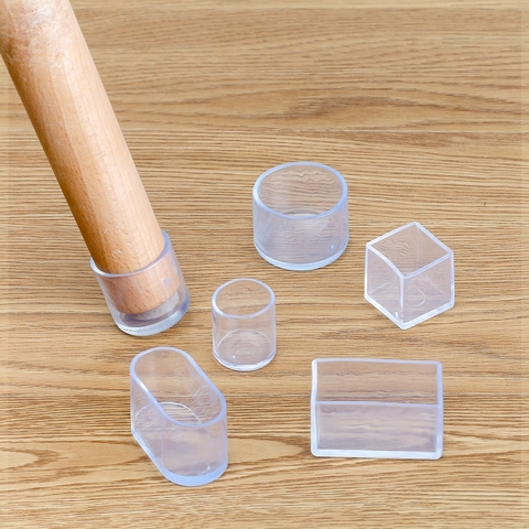 20pcs Transparent Chair Leg Caps Non-slip Furniture Table Floor Feet Cover Protector Pads Rubber furniture hole plugs Home decor ► Photo 1/6