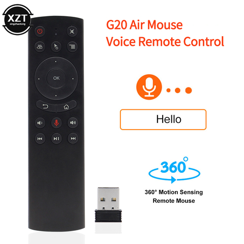 G20 Gyro Smart Voice Remote Control IR Learning 2.4G Wireless Fly Air Mouse for PC HTPC X96 Mini H96 MAX X99 Android TV Box ► Photo 1/6