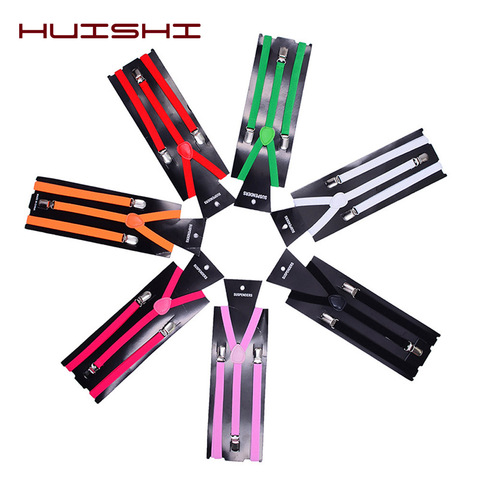 HUISHI Suspenders Bow Tie Mens Fashion Elastic Y-Back Navy Women Mens DIY Pants Accessories Clip-on Braces Mens Suspenders Pants ► Photo 1/6