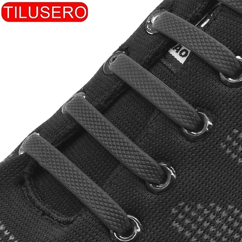 Silicone Elastic Shoelaces Special No Tie Shoelace Lacing Kids Adult Sneakers Quick Shoe Lace ► Photo 1/6