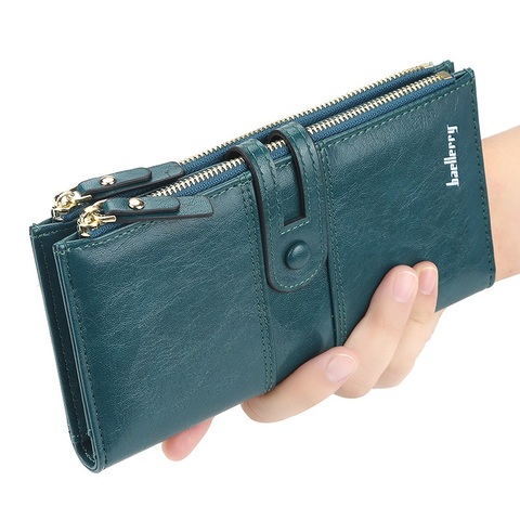 2022 New Women PU Leather Wallet Female Purses Big Capacity Hasp Zipper Purse Ladies Long Clutch Coin Card Holders ► Photo 1/6