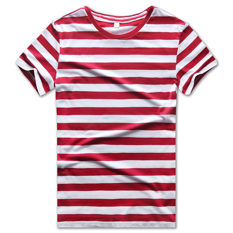 Zecmos Red White Rainbow Striped T Shirt for Women Summer Round  Short Sleeve Tees for Women Casual Summer Cool ► Photo 1/6