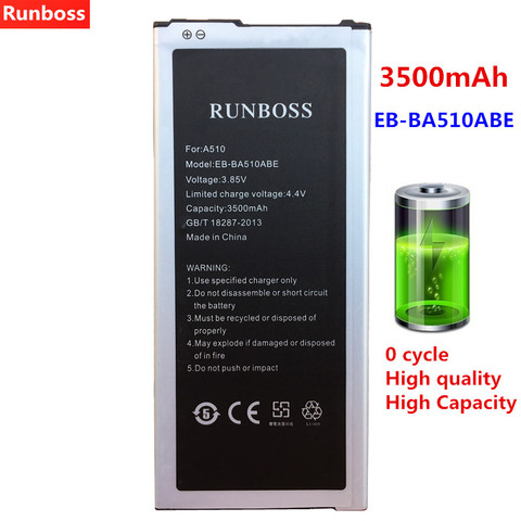 New 3500mAh Battery EB-BA510ABE For Samsung Galaxy A5 2016 Duos SM-A5100 SM-A510F SM-A510K SM-A510L SM-A510M SM-A510S Batteies ► Photo 1/6