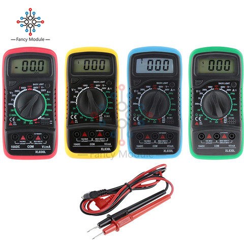 XL830L Multimeter LCD Backlight Portable AC/DC Ammeter Voltmeter Ohm Voltage Tester Meter Multimetro Handheld Digital Tester ► Photo 1/6