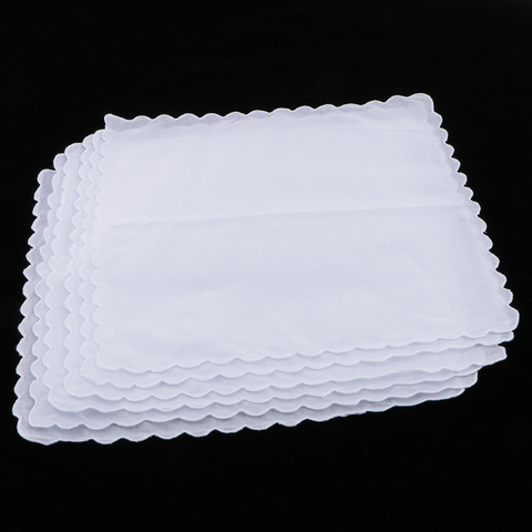 6x 100% Cotton DIY Blank Handkerchiefs Bridal Party Hankies Kerchiefs Hanky ► Photo 1/6