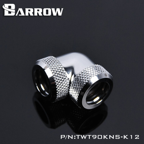 Barrow TWT90KNS-K12 90 Degree Hard Pipe Fittings, G1 / 4 Adapter For 14mm Hard Tubes ethernet wall plate  gadget  foot screw ► Photo 1/5