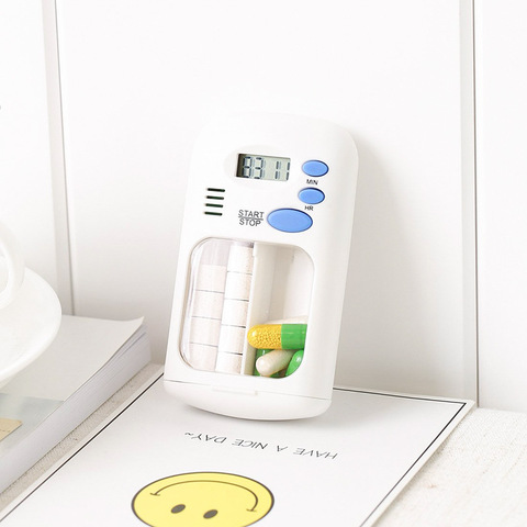 Mini Timed Alarm Pill Case Portable Medicine Holder Storage Organizer Box LED Display Alarm Clock Remind Small First Aid Kit ► Photo 1/6