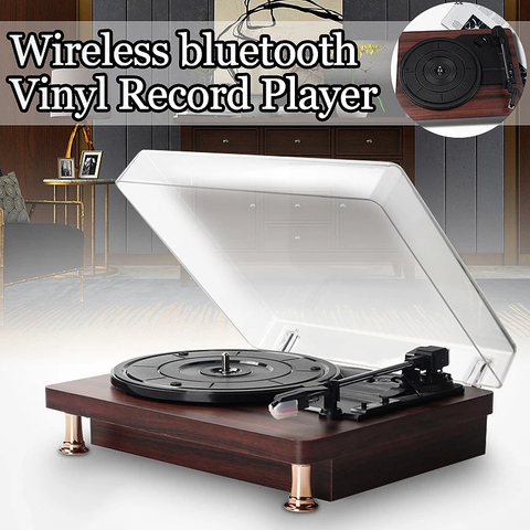 Vinyl Record Player Turntable Playback Gramophone Retro Record Player 33 45 78 Speed Bluetooth Playback turntable player ► Photo 1/6