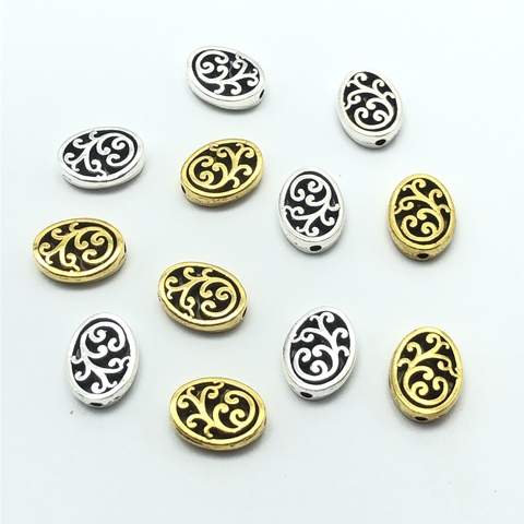 20pcs charm carved hollow oval flat beads for jewelry making DIY handmade material accessories ► Photo 1/5