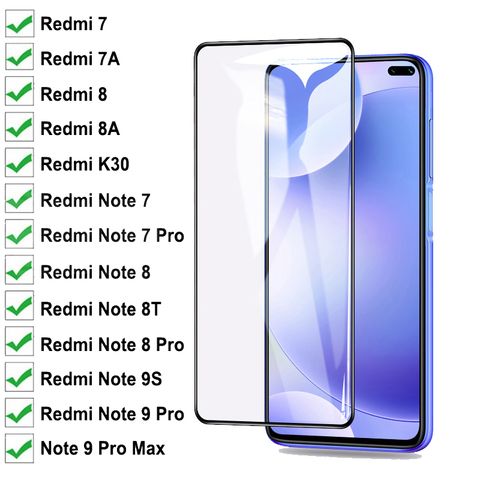 Tempered Glass For Xiaomi Redmi 7 7A 8 8A K30 Screen Protector Glass Redmi Note7 7pro Note8  9S 9ProMax Safety Protective Glass ► Photo 1/6