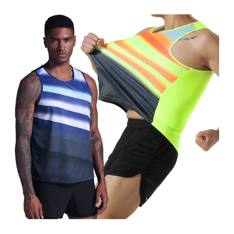 Men Fitness Vest Sports Print Sleeveless Shirt Workout Singlet Traning Breathable Casual Top New Active Bodybuilding Tanks ► Photo 1/6