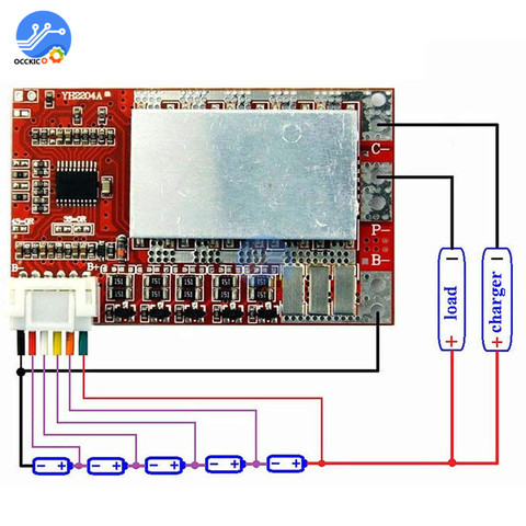 BMS 4S 5S 50A 18650 Lithium LiFePO4 Battery Cell Charge Protection Board 3.2V 3.7V BMS Balance for Lithium LiFePO4 ► Photo 1/5